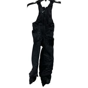 TOMA Black kids Bib overall ski snow pants winter stretch adjustable straps sz 5